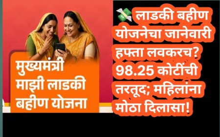 💸 लाडकी बहीण योजनेचा जानेवारी हफ्ता लवकरच? 98.25 कोटींची तरतूद; महिलांना मोठा दिलासा!