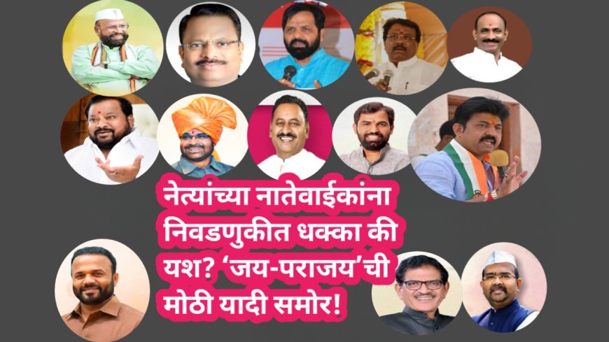 नेत्यांच्या नातेवाईकांना निवडणुकीत धक्का की यश? ‘जय-पराजय’ची मोठी यादी समोर!