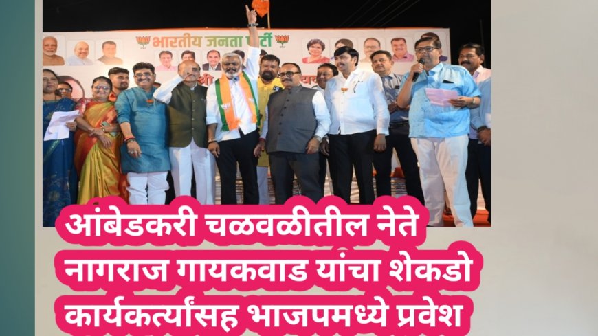 आंबेडकरी चळवळीतील नेते नागराज गायकवाड यांचा शेकडो कार्यकर्त्यांसह भाजपमध्ये प्रवेश