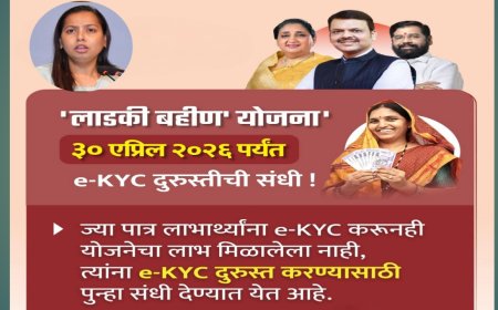 ‘लाडकी बहीण’ योजनेसाठी मोठा दिलासा! ई-केवायसी दुरुस्तीसाठी अंतिम मुदत वाढली, महिलांना आणखी एक संधी