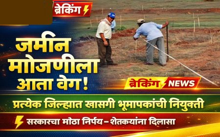 “जमीन मोजणीला आता वेग: प्रत्येक जिल्ह्यात खासगी भूमापक, सरकारचा मोठा निर्णय!”