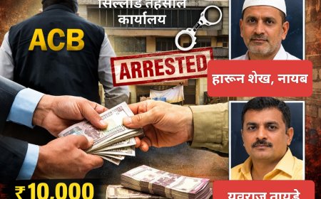 सिल्लोड तहसील कार्यालयात ‘लाचखोरी’चा स्फोट! नायब तहसीलदारासह सेतू चालक जाळ्यात