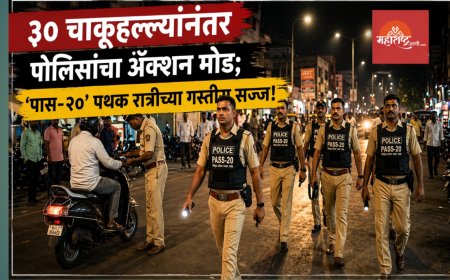 “३० चाकूहल्ल्यांनंतर पोलिसांचा अ‍ॅक्शन मोड; ‘पास-२०’ पथक रात्रीच्या गस्तीस सज्ज!”