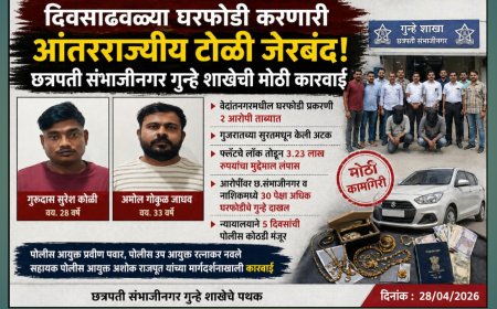दिवसाढवळ्या घरफोडी करणारी आंतरराज्यीय टोळी जेरबंद! छत्रपती संभाजीनगर गुन्हे शाखेची मोठी कारवाई