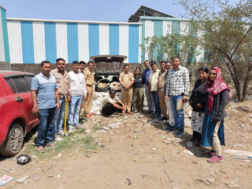 नारेगावमध्ये ड्रग्सवर पोलिसांचा मोठा घाव; ५३ किलो गांजा व कारसह ३१ लाखांचा मुद्देमाल जप्त!