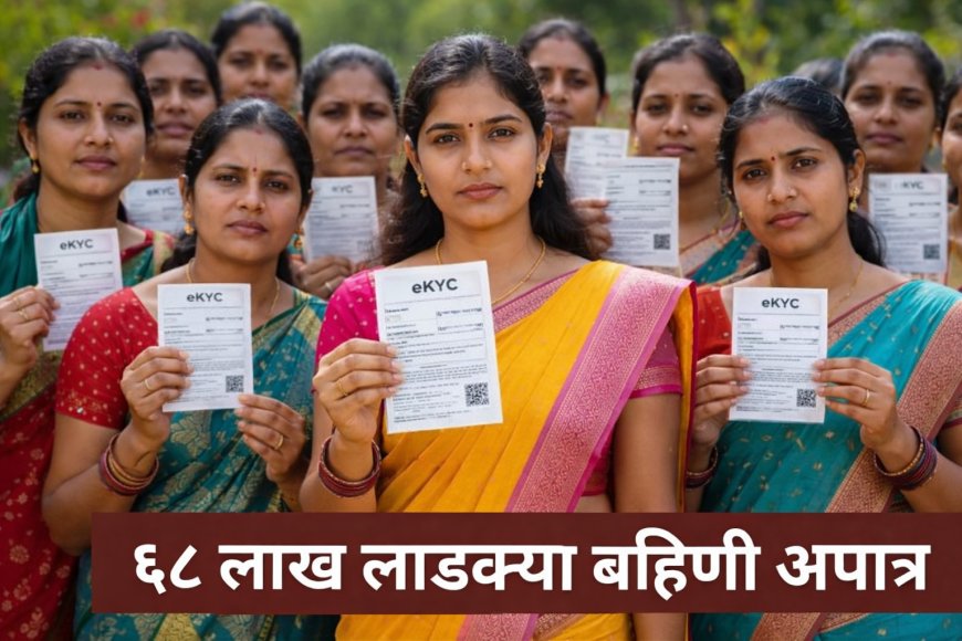 “eKYC मुळे मोठी छाटणी! ‘लाडकी बहीण’ योजनेतून ६८ लाख महिला बाहेर; सरकारचे १२ हजार कोटींची बचत”