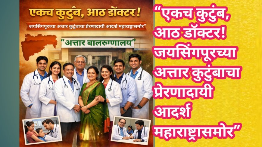 “एकच कुटुंब, आठ डॉक्टर! जयसिंगपूरच्या अत्तार कुटुंबाचा प्रेरणादायी आदर्श महाराष्ट्रासमोर”