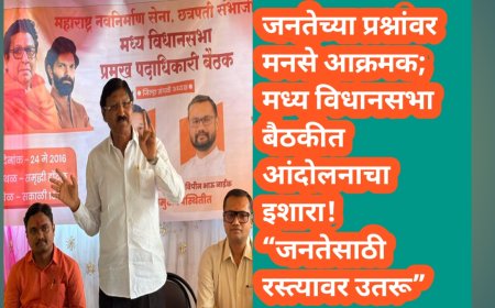 जनतेच्या प्रश्नांवर मनसे आक्रमक; मध्य विधानसभा बैठकीत आंदोलनाचा इशारा! “जनतेसाठी रस्त्यावर उतरू”