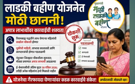 🚨 लाडकी बहीण योजनेत मोठी छाननी; अपात्र लाभार्थींवर कारवाईची शक्यता, प्रशासनाचा इशारा!
