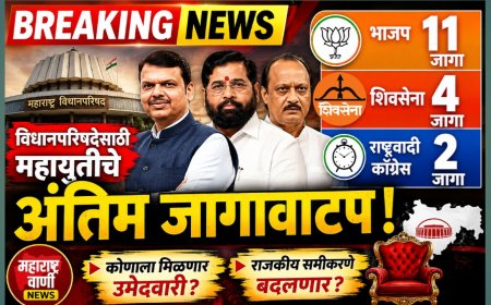 🔥 विधानपरिषद रणधुमाळी! महायुतीचे अंतिम जागावाटप जाहीर; भाजपला सर्वाधिक 11, शिवसेना 4 तर राष्ट्रवादीला 2 जागा