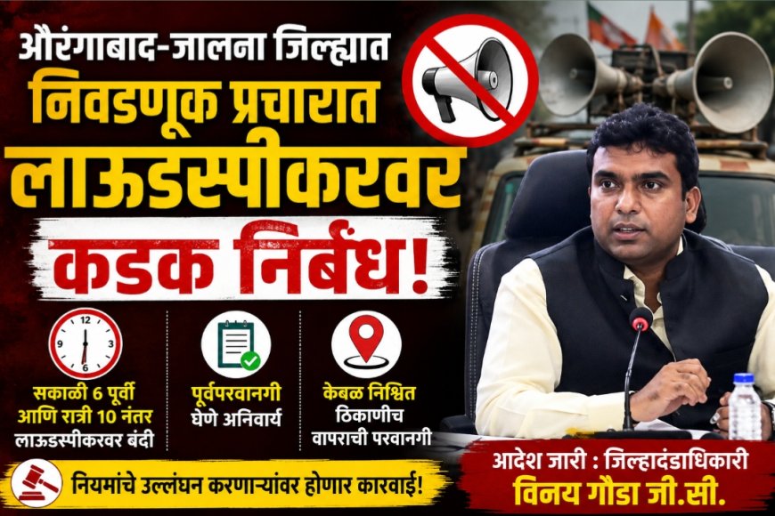 निवडणूक आचारसंहितेत मोठा निर्णय! औरंगाबाद-जालना मतदारसंघात लाऊडस्पीकरवर कडक निर्बंध