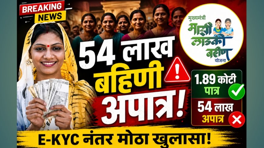 ५४ लाख ‘लाडक्या बहिणी’ अपात्र; ई-केवायसीनंतर मोठा धक्का!