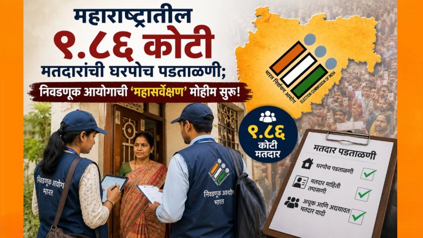 महाराष्ट्रातील ९.८६ कोटी मतदारांची घरपोच पडताळणी; निवडणूक आयोगाची ‘महासर्वेक्षण’ मोहीम सुरू!