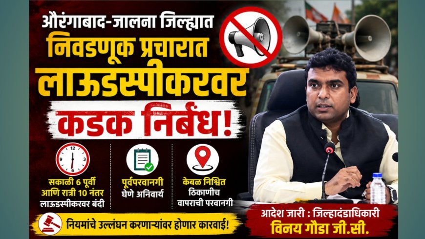 निवडणूक आचारसंहितेत मोठा निर्णय! औरंगाबाद-जालना मतदारसंघात लाऊडस्पीकरवर कडक निर्बंध