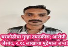 घरफोडीचा गुन्हा उघडकीस; आरोपी जेरबंद, २.१८ लाखांचा मुद्देमाल जप्त!