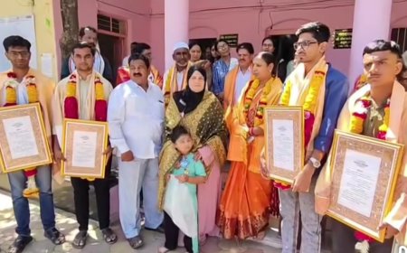 २० वर्षांनंतर कन्नड नगरपालिकेकडून गुणवंत विद्यार्थ्यांचा भव्य सत्कार