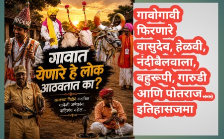 🎭 गावोगावी फिरणारे वासुदेव, हेळवी, नंदीबैलवाला, बहुरूपी, गारुडी आणि पोतराज...इतिहासजमा