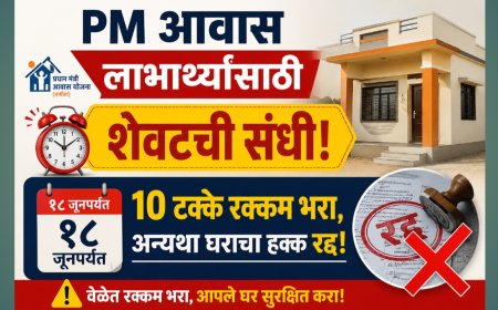 PM आवास लाभार्थ्यांसाठी शेवटची संधी; १८ जूनपर्यंत १० टक्के रक्कम भरा, अन्यथा घराचा हक्क रद्द!