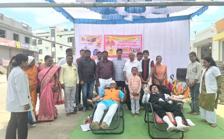 जागतिक रक्तदाता दिनी रक्तदानाचा महायज्ञ; गुणवंत विद्यार्थ्यांचाही झाला गौरव
