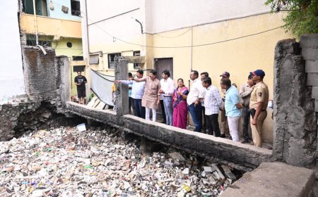 औषधी भवन नाल्याच्या समस्येची मनपाकडून गंभीर दखल; महापौर, सभापती व आयुक्तांची संयुक्त पाहणी
