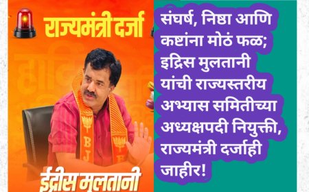 संघर्ष, निष्ठा आणि कष्टांना मोठं फळ; इद्रिस मुलतानी यांची राज्यस्तरीय अभ्यास समितीच्या अध्यक्षपदी नियुक्ती, राज्यमंत्री दर्जाही जाहीर!