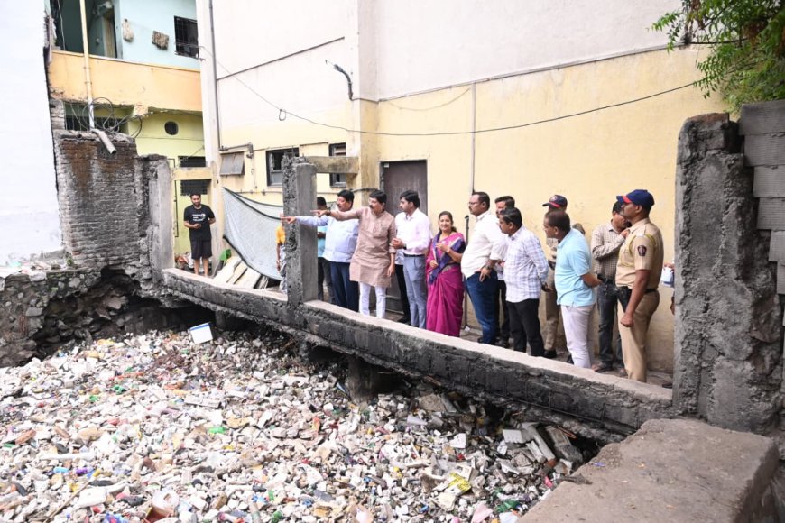 औषधी भवन नाल्याच्या समस्येची मनपाकडून गंभीर दखल; महापौर, सभापती व आयुक्तांची संयुक्त पाहणी