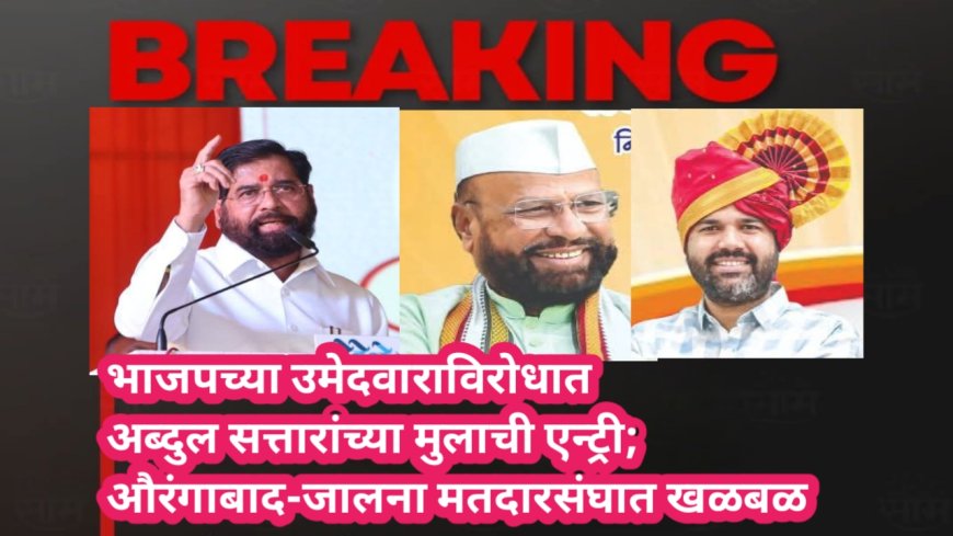 भाजपच्या उमेदवाराविरोधात अब्दुल सत्तारांच्या मुलाची एन्ट्री; औरंगाबाद -जालना मतदारसंघात खळबळ