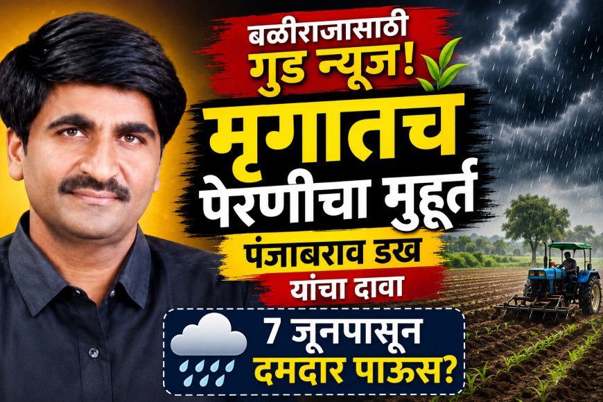 "मृग नक्षत्रातच होणार पेरणी! पंजाब डख यांनी दिली पावसाची मोठी गुड न्यूज"