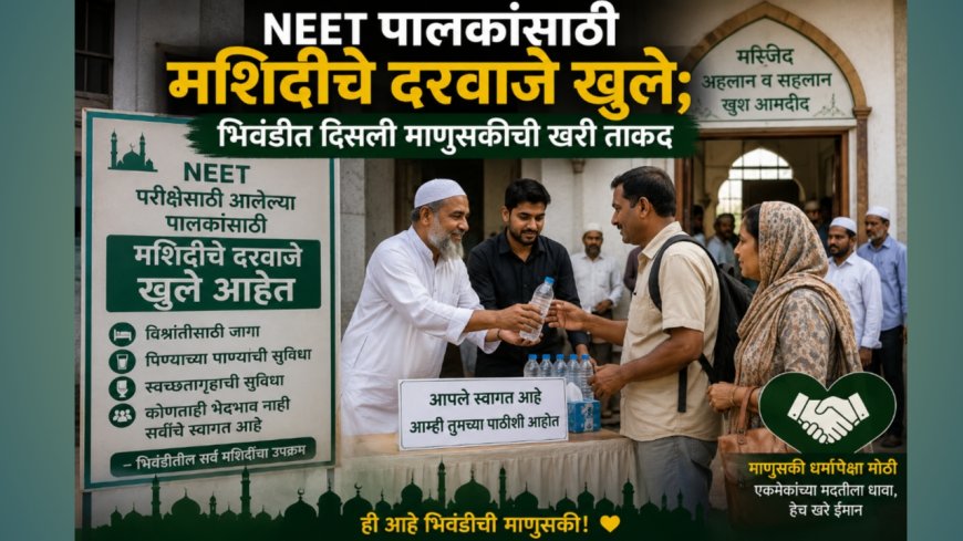 “NEET पालकांसाठी मशिदीचे दरवाजे खुले; भिवंडीत दिसली माणुसकीची खरी ताकद”