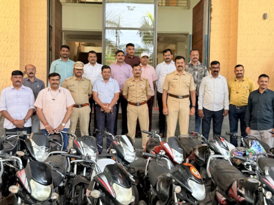 “गुन्हेशाखेची मोठी कारवाई! शहरातील 18 चोरीच्या बाइक्स हस्तगत” सराईत दुचाकी चोर जेरबंद
