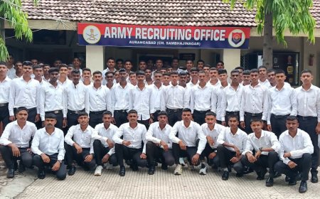 मराठवाड्यातील अग्निवीरांची सैन्य दलात निवड प्रशिक्षणसाठी २ हजार ३५० अग्निवीर रवाना