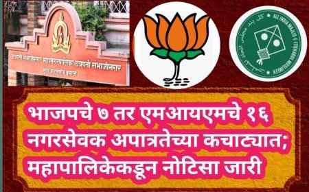 भाजपचे ७ तर एमआयएमचे १६ नगरसेवक अपात्रतेच्या कचाट्यात; महापालिकेकडून नोटिसा जारी
