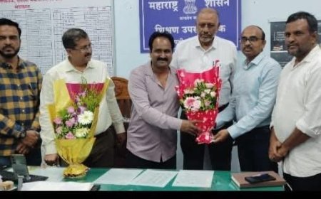 उपशिक्षण संचालक कार्यालय, संभाजीनगर येथे सहाय्यक उपशिक्षण संचालकपदी सुनील पोलस यांची नियुक्ती;  AMMESTO तर्फे सत्कार करून शुभेच्छा