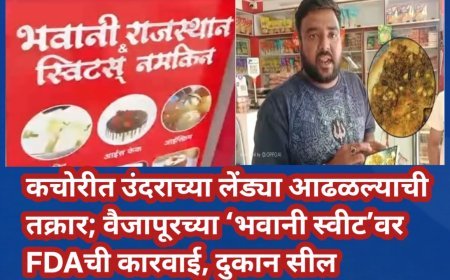 कचोरीत उंदराच्या लेंड्या आढळल्याची तक्रार; वैजापूरच्या ‘भवानी स्वीट’वर FDAची कारवाई, दुकान सील