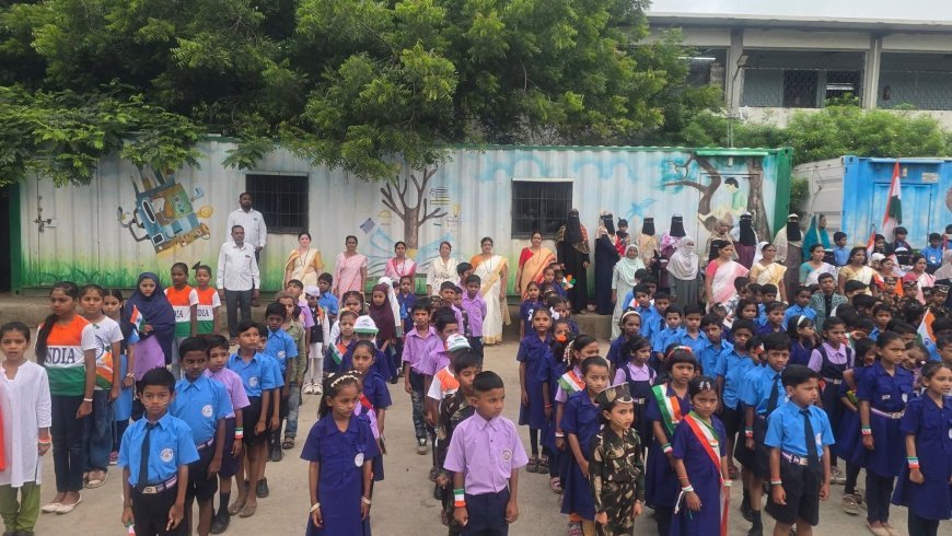 नारेगाव मनपा शाळेत ८० वा स्वातंत्र्यदिन उत्साहात साजरा