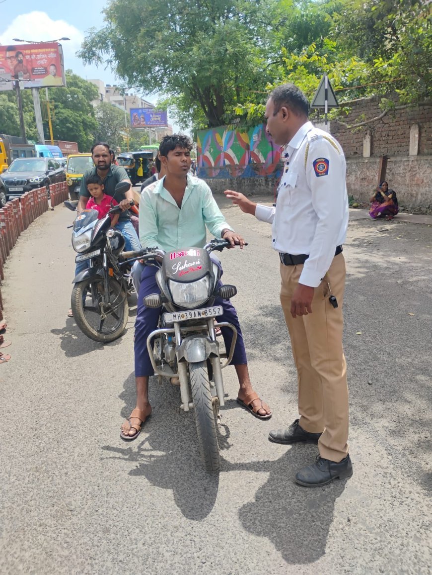विना हेल्मेट वाहन चालविणाऱ्यांवर पोलिसांचा दणका; ११३० दुचाकीस्वारांवर कारवाई