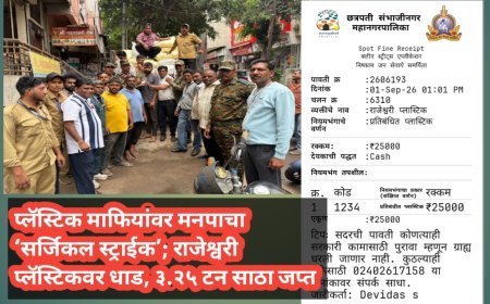 प्लॅस्टिक माफियांवर मनपाचा ‘सर्जिकल स्ट्राईक’; राजेश्वरी प्लॅस्टिकवर धाड, ३.२५ टन साठा जप्त