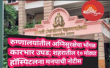 रुग्णालयांतील अग्निसुरक्षेचा भोंगळ कारभार उघड; शहरातील १० मोठ्या हॉस्पिटलना मनपाची नोटीस