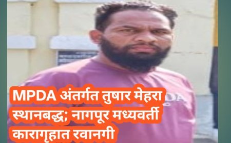 MPDA अंतर्गत तुषार मेहरा स्थानबद्ध; नागपूर मध्यवर्ती कारागृहात रवानगी