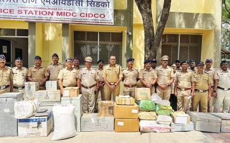 पोलिसांचा मोठा अंमली पदार्थांवर प्रहार! 343 किलो गांजा-चरस आणि 499 कोडेन सिरपच्या बाटल्यांचा कायदेशीर नाश