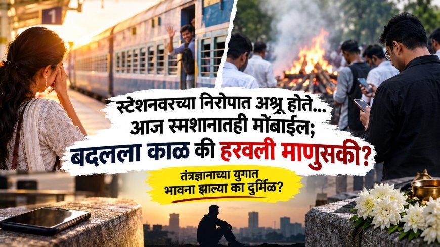 स्टेशनवरच्या निरोपात अश्रू होते… आज स्मशानातही मोबाईल; बदलला काळ की हरवली माणुसकी?