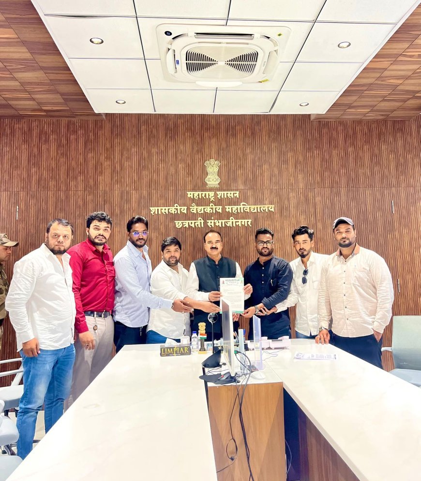 घाटीतील प्रलंबित जन्म प्रमाणपत्रांचा तातडीने निपटारा करा!AIMIM युवा टीमची अधिष्ठाता शिवाजी सुर्के यांच्याकडे मागणी