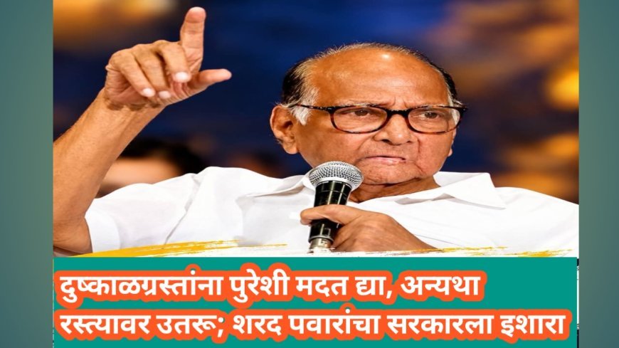 दुष्काळग्रस्तांना पुरेशी मदत द्या, अन्यथा रस्त्यावर उतरू; शरद पवारांचा सरकारला इशारा