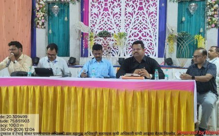 सिल्लोड तालुक्यात दुष्काळ व पाणीटंचाईचा आढावा; गावोगावी जाऊन पीक नुकसानीचे पंचनामे करण्याचे आदेश