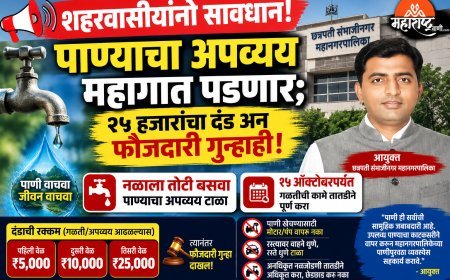 शहरवासीयांनो सावधान! पाण्याचा अपव्यय महागात पडणार; २५ हजारांचा दंड अन् फौजदारी गुन्हाही!