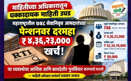 माजी आमदारांच्या पेन्शनवर महिन्याला साडेचार कोटींचा खर्च! आरटीआयमधून धक्कादायक माहिती; ७४८ माजी आमदारांना दरमहा ₹४.३६ कोटींचे निवृत्तीवेतन