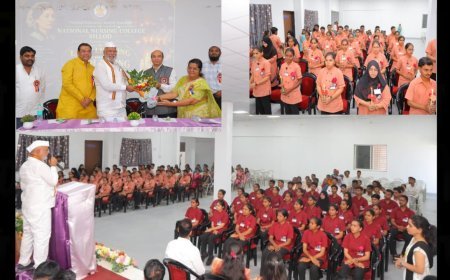 सिल्लोडच्या नॅशनल नर्सिंग कॉलेजमध्ये शपथविधी सोहळा; आमदार अब्दुल सत्तार यांचे विद्यार्थ्यांना मार्गदर्शन