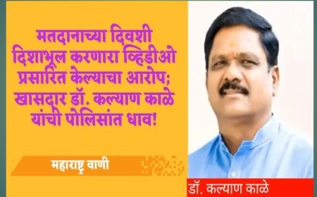 मतदानाच्या दिवशी दिशाभूल करणारा व्हिडीओ प्रसारित केल्याचा आरोप; खासदार डॉ. कल्याण काळे यांची पोलिसांत धाव!