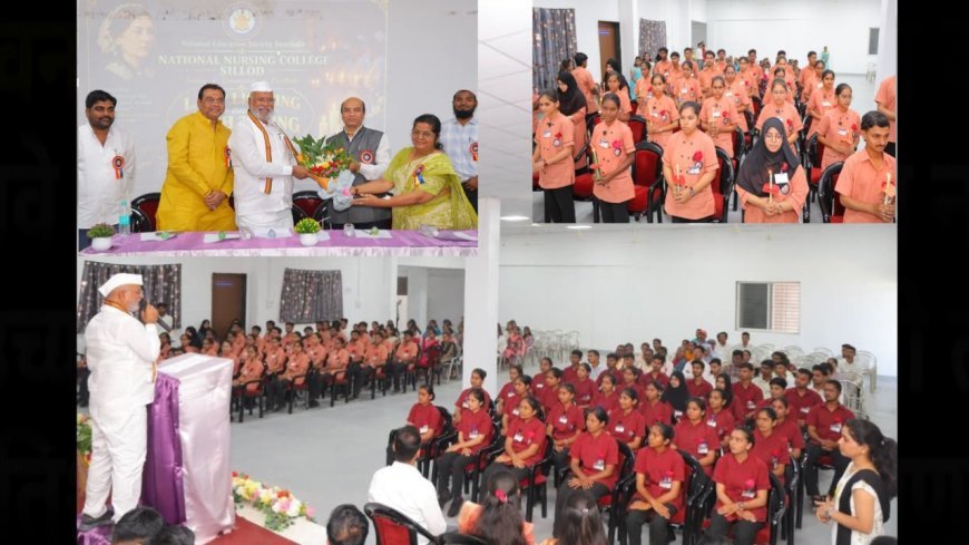 सिल्लोडच्या नॅशनल नर्सिंग कॉलेजमध्ये शपथविधी सोहळा; आमदार अब्दुल सत्तार यांचे विद्यार्थ्यांना मार्गदर्शन