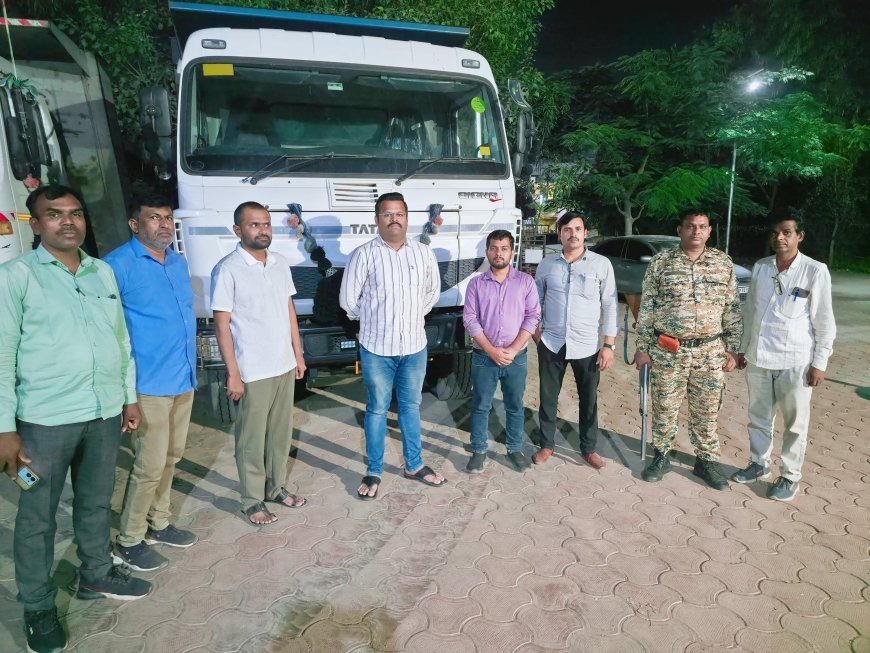 सिल्लोड महसूल प्रशासनाची धडक कारवाई! केऱ्हाळा फाट्यावर अवैध गौण खनिज वाहतूक करणारा हायवा जप्त